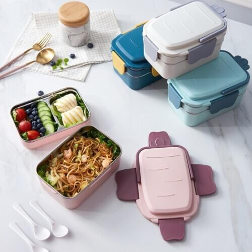 TUUTH Double Layer Lunch Box Cute Shape Food Container for Kids Office Bento Box
