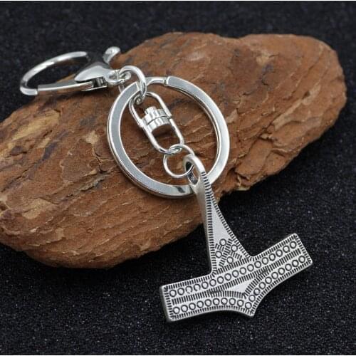 Viking Celtic Thor hammer Mjolnir Viking Amulet Hammer Scandinavian Norse Keychain