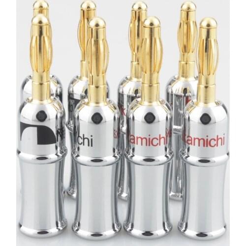 High Quality 24K Gold Plated Nakamichi Banana Plug Connector 12pieces per lot
