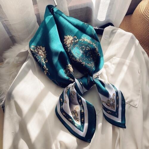 Fashion Women Neck Scarf For Hair Small Shawls Printed Bag Scarfs Female 70*70cm Cute Headband Head Scarves For Ladies Dropship