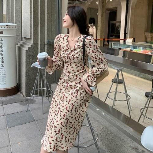 Women Dresses Floral Dress 2021 Spring And Autumn Dress Vestido De Mujer