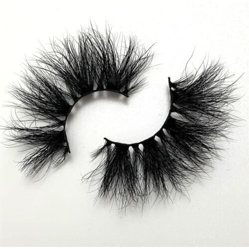 1 Pair 25mm Lashes Strip Reusable 25mm 3D Mink Lashes Makeup Dramatic Long Soft Dramatic Crisscross False Mink Eyelashes GS531