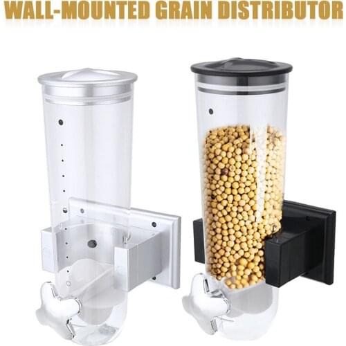 1pc Cereal Dispenser Wall Mounted Cereal Dispenser Dry Food Storage Container Home Kitchen Tools Organizer