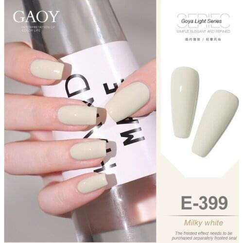 1pc Milk White Gel Nail Polish Yogurt White Milk Yellow Beige Glitter Matte Nails Polish Glue Goya Nail Art All For Manicure
