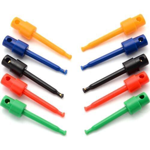 10pcs Mini Multimeter Lead Wire Kit For Cell Phone Electronic Products Testing Hook Clip Grabber Test Probe SMT/SMD