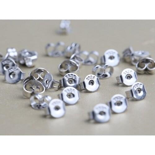 50Pairs/Lot 925 Sterling-Silver-Jewelry Earring For Women Stopper DIY Jewelry Brincos Bijoux Piercing Jewelry Pendientes Mujer