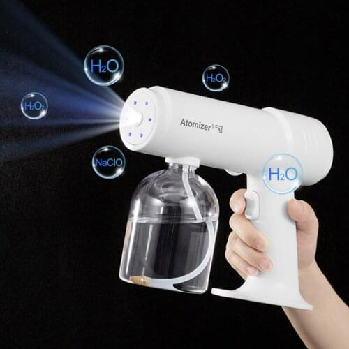 500ml Wireless Nano Blue Light Steam Spray Gun Atomization Disinfection Sprayer Household Portable Large Capacity Sanitizer