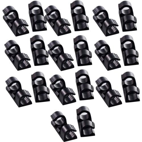 60x Self Adhesive Wire Tie Cable Clips Clamps Holder for Car Dash Cam GPS