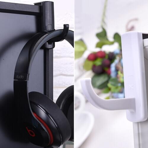 ANKNDO Headphone Hook Hanger For PC Display Monitor Gaming Headphone Holder Stand 3M Sticker Headset Rack Earphone Accessories