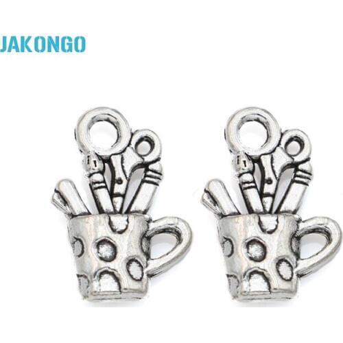 Antique Silver Plated Pen Container Charm Pendant Fit Making Necklace Bracelet Jewelry Accessories DIY 19*13mm