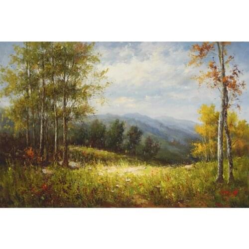 Large canvas natural landscape art oil paintings Apra il Vicolo modern artwork for living room wall decor impressionist