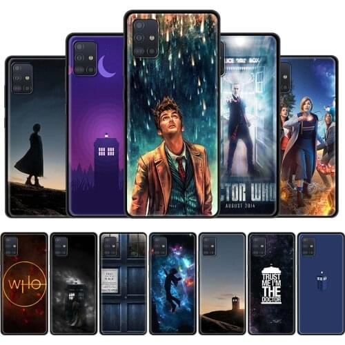 For Samsung Galaxy A51 A71 A21s A31 A12 A41 M31 M51 Phone Case A52 A32 A11 M30s A42 A01 Black Soft Cover Box Doctor Who Shell