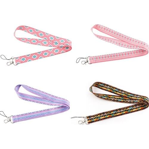 G2017 Cartoon Bohemia Fashion Keychain Phone Lanyard Fashion Strap Neck Lanyards ID Card Holder Keys Webbing