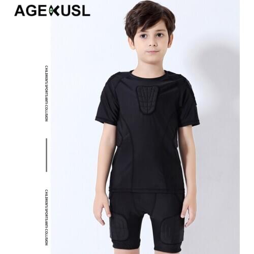 TWTOPSE Boy Padded Compression Shirt Rib Chest Protector for Football Paintball Basketball Cycling Bike Bicycle Motorcycle Sets