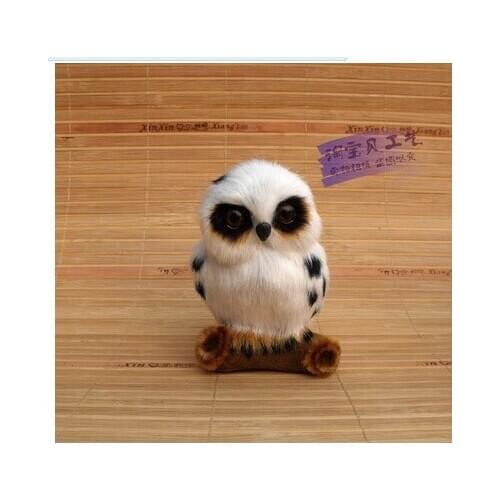 Small cute simulation white owl toy polyethylene&fur owl model gift about 7x7x10.5cm 2139
