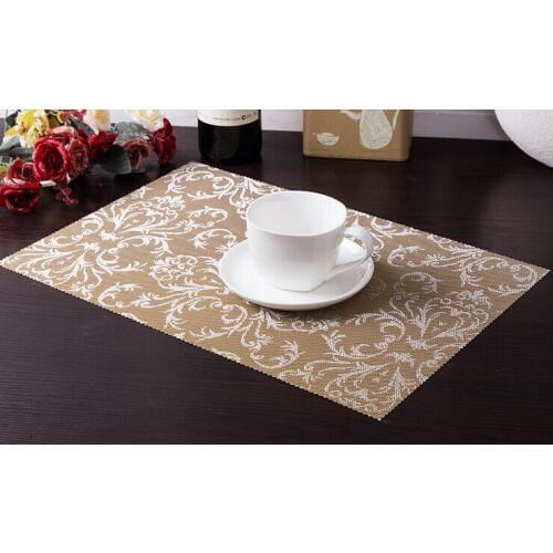 Fashion PVC Insulation Placemat Modern Hotel Restaurant Table Mat Quality Antislip Waterproof Dish Mat Free Shipping