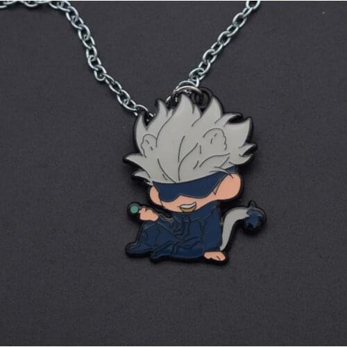 Anime Jujutsu Kaisen Cosplay Accessory Itadori Yuji Gojo Satoru Panda Inumaki Toge Pendant Necklace Halloween Cos Children Gift