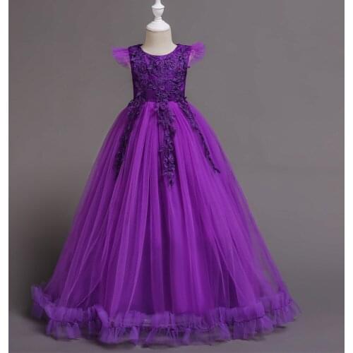 Girl Princess Dress Lace Girl Dress For Wedding Girl Party Wear Evening Prom Gown Teenage Girl Kid Clothes Childrens Clothing