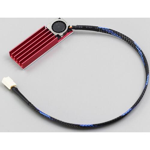 QINDIAN Fan NVME NGFF M.2 Heatsink 2280 SSD Metal Sheet Thermal Conductivity Silicon Wafer Cooling Fan Heatsink
