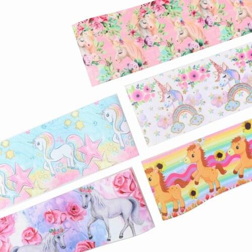 22MM 25MM 38MM 50MM 75mm Printed Pattern on Grosgrain Ribbon for diy ribbon