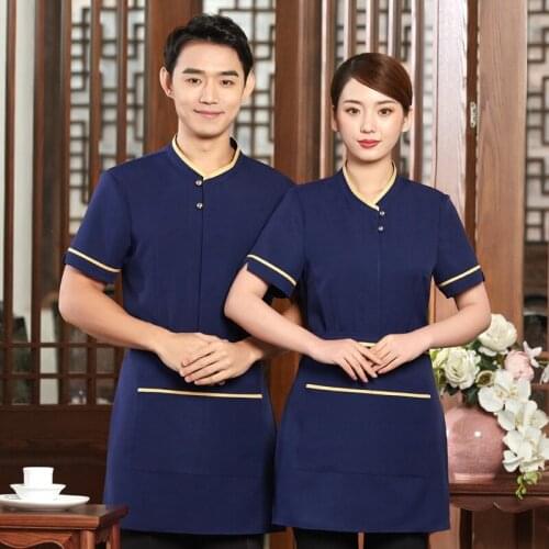 Western Restaurant Waiter Uniform Short Sleeve Coffee Cake Waitress Uniform Baking Shop Chef Uniform Fast Food Service Work Wear