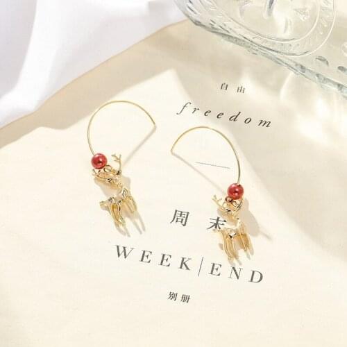 2021 elk Earrings personalized network red European and American ins wind Earrings versatile temperament and fashion