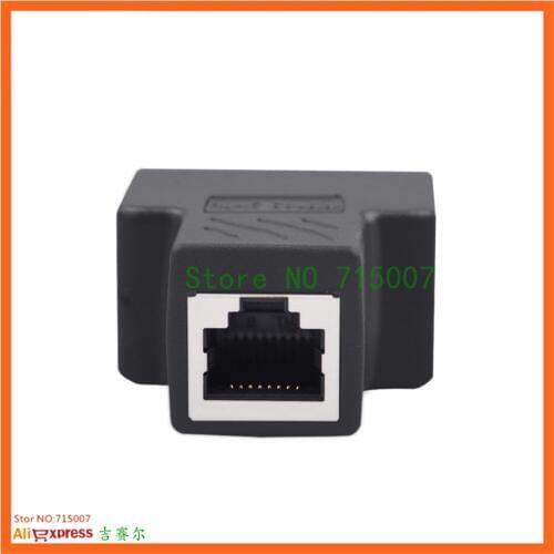 1 To 2 Ways RJ45 LAN Ethernet Network Cable Female Splitter Connector Adapter For Laptop Docking Stations