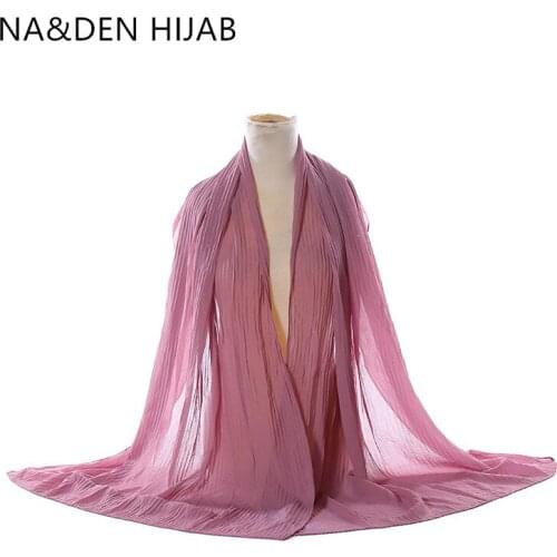 Chiffon NEW Women shimmer scarves Long head muffler Islamic scarf Ladies wrinkled wraps Glitter shalws Muslim hijab 10pcs/lot