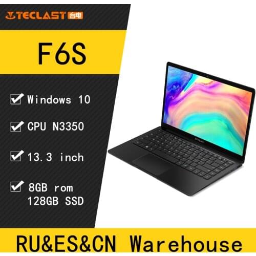 Teclast F6s 13.3 Inch Notebook PC 1920*1080 Ips Laptop Intel Apollo Lake N3350 Windows10 Quad Core LPDDR4 8GB RAM 128GB SSD