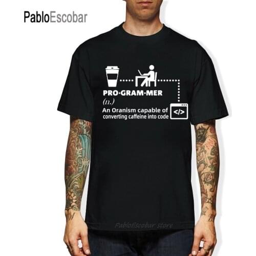 Programmer T Shirts Men IT Guy Techie Coder Geek Funny T-Shirts Mens Summer Novelty Tee Shirt Computer Engineer Gift Tops