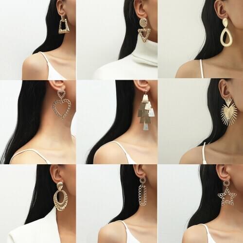 NEW Elegant Gold Color Big Star Earrings Statement Alloy Ocean Sea Star Stud Earrings for Women Jewelry Gifts Brincos