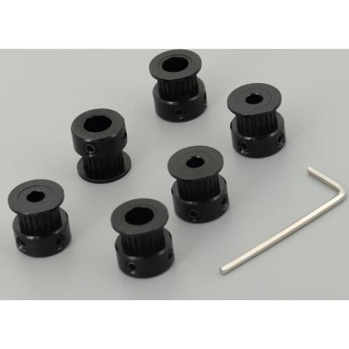 GKTOOLS GT2 Timing Pulley 20 teeth Bore 3.17mm 4mm 5mm 6mm 6.35mm 8mm for width 6mm 2GT Synchronous Belt Small backlash 20Teeth