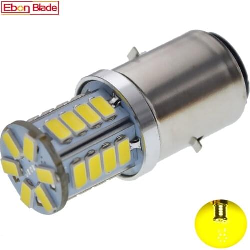 1Pcs 6V/12V DC BA20D H6 LED Motorcycle Headlight Bulb 3000K High Low Beam Moped Moto Light Motorbike Scooter ATV Head Fog Lamp