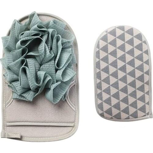1Pc Reusable Bath Glove Household Double-Sided Bath Supplies Adult Mesh Sponge Creative Dull Polish Rubbing Towel Bathroom Tool