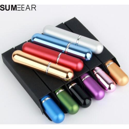 10pieces 5ml Spray Perfume Bottle package Refillable Perfume Atomizer Fillable Mini Perfume Bottle Aluminum Spray Bottle