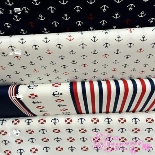 160cm*50cm Navy style cotton fabric baby cloth kids bedding bed linens curtains pillow patchwork fabric sewing tissue tecidos
