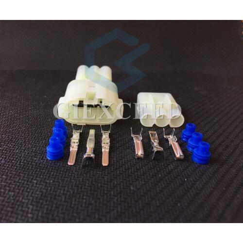 2 Sets 3 Pin 6180-3451 6187-3801 HM 090 Female And Male Electrical Waterproof Connector Auto Socket
