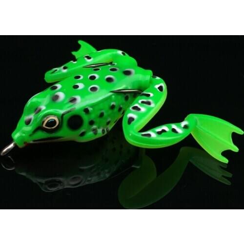 2Pcs Soft Fishing Lure Crankbaits 5.5cm 12g Lifelike Batrachia Freshwater Topwater Ray Frog Carp Artificial Bait Tackle Peche