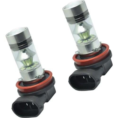 2pcs 10-24V 100W H8 H11 Car LED Light Bulb DRL Fog Lamp Replacement