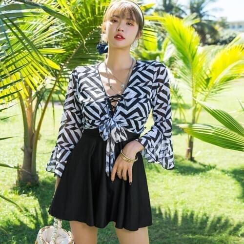 2021 New Plus Size 2 Piece Swimming Suit for Women Monokini Womens Swimsuit with Cover Ups 5XL Swimear Female Tankini Swimdress