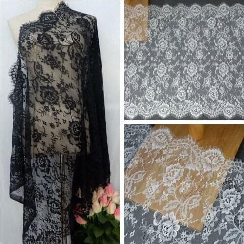 70CM wide single eyelash lace fabric embroidery water-soluble accessories DIY clothing skirt wedding fabric