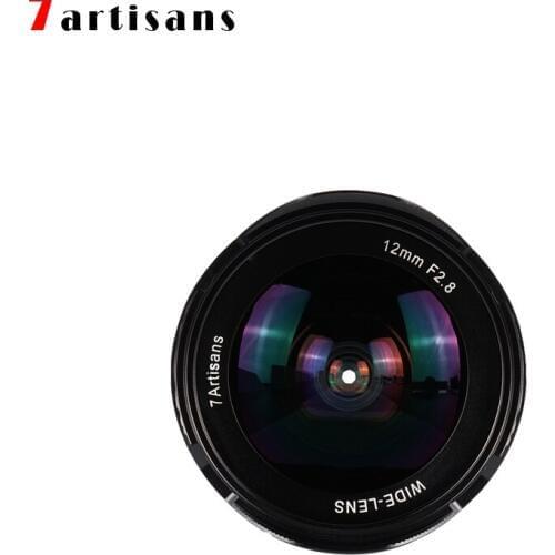 7artisans 12mm F2.8 APS-C Manual Ultra Wide Angle Lens for Canon EOS M camera Sony E Mount Fuji FX M4/3 Mount Free Shipping