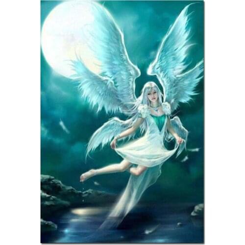 5D Diamond Painting Angel moon Diamond Mosaic Full Drill Square/Round Tools Diamond Embroidery Pictures Of Rhinestones Art A861