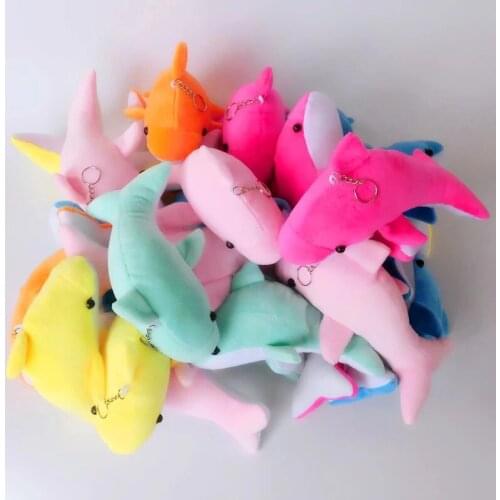 10Pcs/lot Cute Dolphin Plush Doll Keychain Animal Key Rings For Women Bag PendantS Wedding Party Birthday Gifts