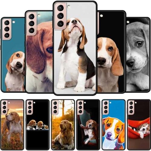 Beagle Dog Mobile Phone Case For Samsung Galaxy S20 FE S21 Ultra 5G S10 Plus S8 S9 S10e Black Soft TPU Cover Coque