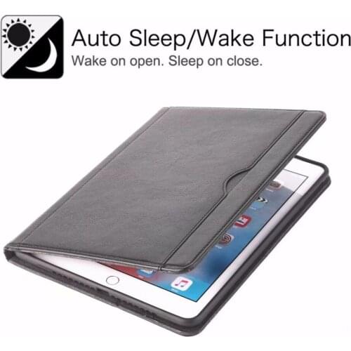 With pencil slot case For iPad 2018 2017 Cases Auto wake/sleep function Magnet PU Leather case For New iPad 9.7 2017 Funda case