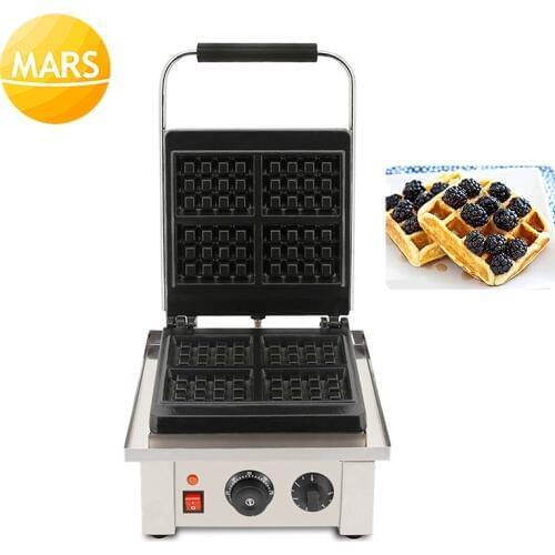 Commercial CE Electric 110V 220V Waffle Maker Baker Machine Stainless Steel Muffin Machine Oven Non-stick Iron Plate