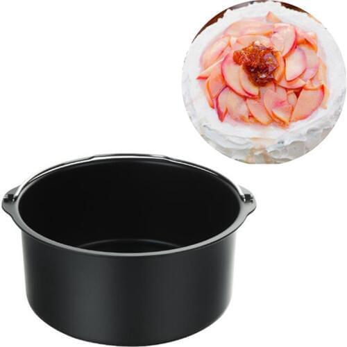 Kapmore 1pc Air Fryer Cake Pan Mold Top With Handle Round Non-Stick Baking Pan Air Fryer Baking Accessories For Kitchen
