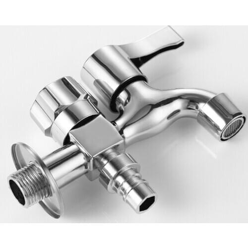 G1/2" Brass Faucet Dual Purpose Washing Machine Faucet Multi Function Washing Machine Faucet One In Two Out Dual Purpose Faucet