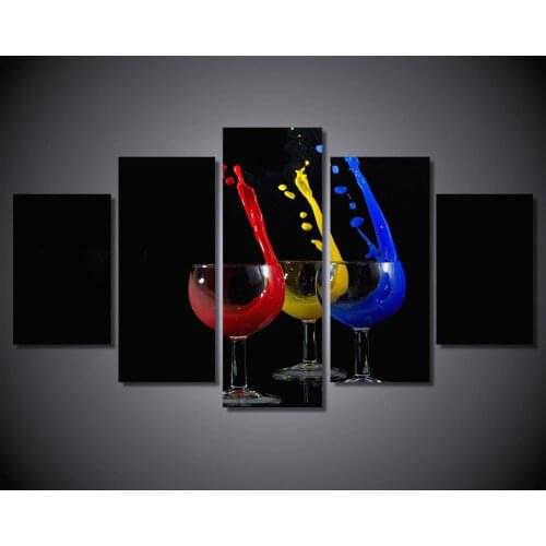 HD Printed chernyy fon bokaly steklo cvet Painting childrens room decor print poster picture canvas Free shipping/ny-4521